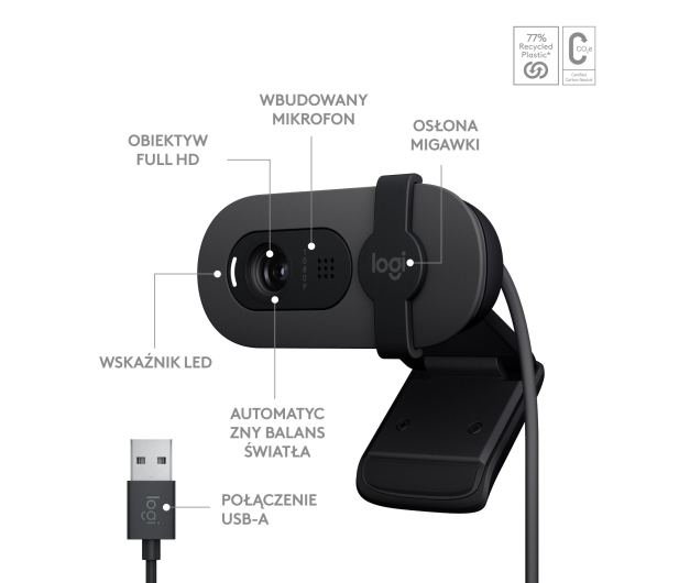 Logitech BRIO 100 grafit - 1172736 - zdjęcie 11